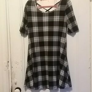 **LAST CHANCE** Plaid Dress w/ Cross Back (XL)